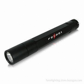 Mini LED Flashlight with Alkaline AA Battery and Push-button Tail Cap Switch